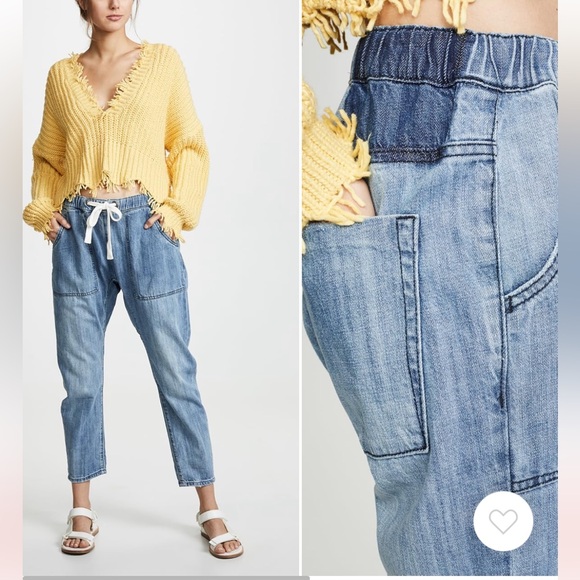 One Teaspoon Shabbies Drawstring Boyfriend Jeans - Picture 1 of 6